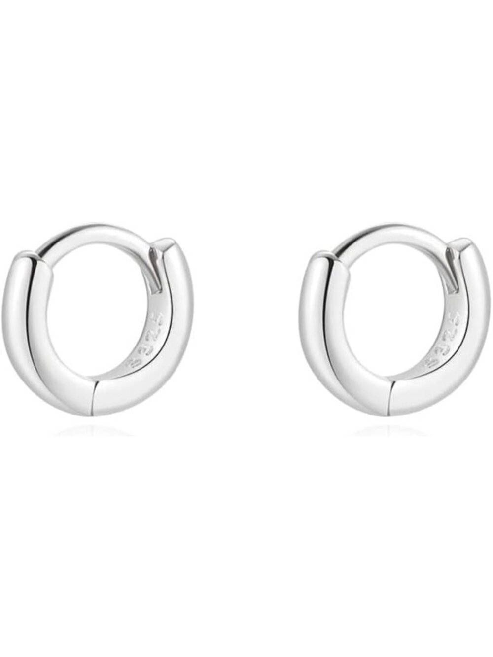 Simple Mini Huggie Hoop Earrings for Cartilage & Helix - 925 Sterling Silver